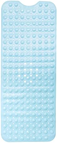 ENKOSI Non-Slip Bath Mat and Shower Mat 40x16 Extra Long, Light Blue by ENKOSI