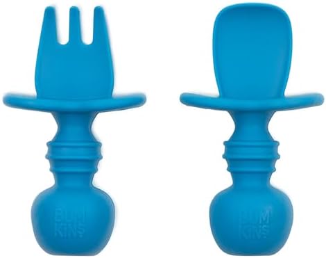 Bumkins Baby Utensils Set, Chewtensils Silicone Spoons by Bumkins