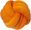 Petrella Orange Knot Pillow Ball, 8 Inch Round Decorative Pillow by Petrellatoy