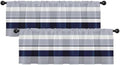 Emvency Valances for Windows, 2 Pack, 52x18 Inch, Coastal Nautical by Emvency