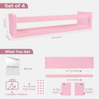 Forbena Pink Nursery Floating Shelves - Image 3