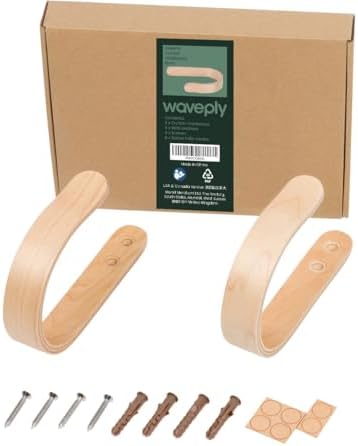 2 x Waveply Wood Curtain Holdbacks Plywood Drapery U Shaped Hook Tiebacks - Image 6