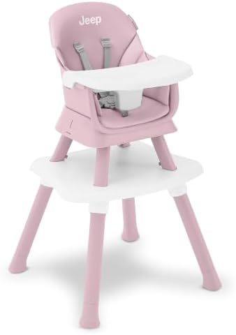 Jeep Milestone 6-in-1 Convertible High Chair by Delta Children, Light Pink by DeltaChildren