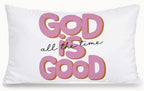Pink Christian 12x20 Pillow Cover, Religious Home Decor, God is Good All The by Unknown