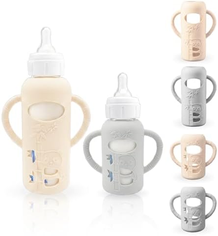 4-Pack Silicone Sleeves for Dr. Brown's Glass Baby Bottles 4 & 8 oz by Unknown
