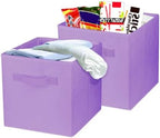 2 Pcs Storage Cubes, 10.5 Inch Collapsible Storage Bins, Fabric Foldable Bins by Zuihug