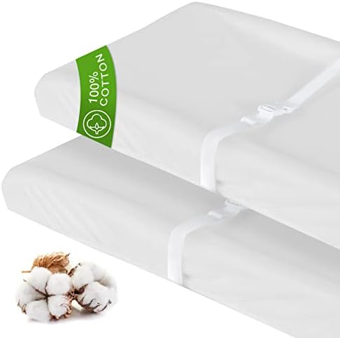 Cotton Changing Pad Cover White by Moonsea