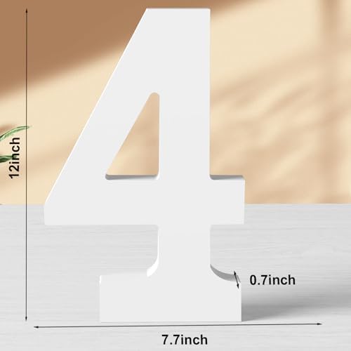 12 Inch White Wood Numbers Unfinished Wood Numbers - Image 2