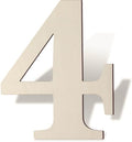 Wooden Numbers 8 Inch Large Paintable Wood Number 4 by Unknown