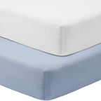 GUNTAIL Crib Sheets for Boys Girls, 100% Cotton Fitted Crib Sheet 2 Pack for by GUNTAIL