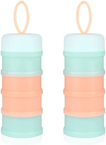 Accmor 2 Pack Baby Formula Dispenser On The Go, Stackable Formula Dispenser by Accmor