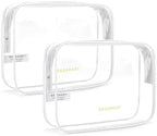 BAGSMART Clear Toiletry Bag 2-Pack TSA Approved Water-Repellent by BAGSMART