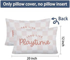Playroom Decor Pillow Cover, Girls Room Decor 12x20, Long Live Playtime Retro - Image 7