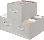 StorageWorks Closet Storage Bins, Light Gray by StorageWorks