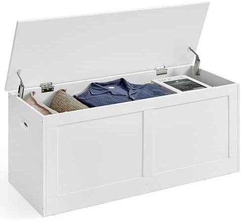 VASAGLE Storage Chest with 2 Safety Hinges, 15.7 x 39.4 x 18.3 Inches by Unknown