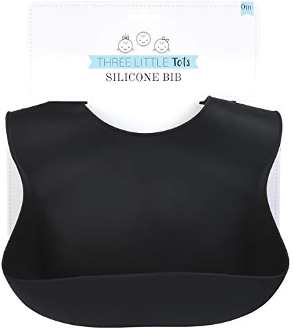 Three Little Tots Modern Silicone Baby Bib – Adjustable Fit Waterproof Catch - Image 3