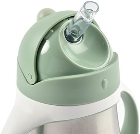 Beaba Stainless Steel Straw Sippy Cup, Insulated Toddler Cups Spill Proof - Image 2