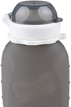 Grey 6 oz Squeasy Snacker Spill Proof Silicone Reusable Food Pouch - Image 3