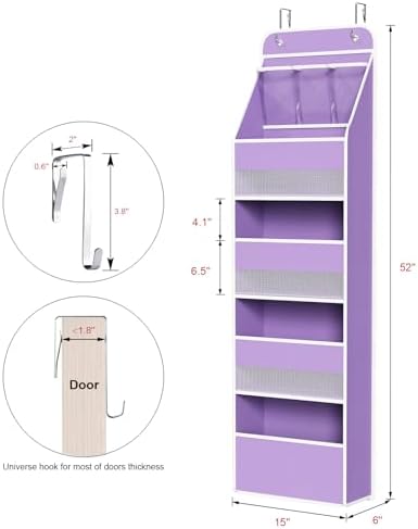 Univivi Fabric Over the Door Organizer - Image 3