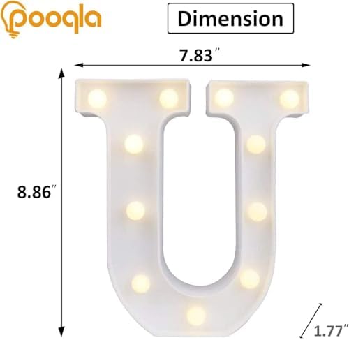 Pooqla LED Light Up Letters, Warm White and Colorful Lighted Marquee Letters - Image 3