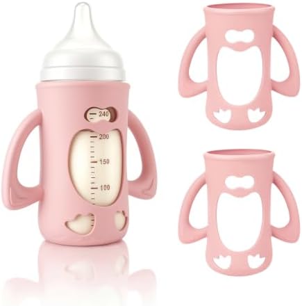 2-Pack Silicone Sleeves for Pigeon Glass Nursing Bottle 8.1 oz by Unknown