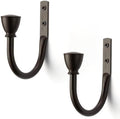 Farmhouse Curtain Holdbacks 2 Pack, Metal Curtain Side Holders by SIXZOONM