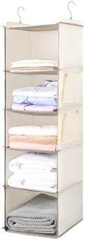 BOOMIBOO Hanging Closet Organize and Shelves, 5-Hanging Shelf （Beige） by BOOMIBOO