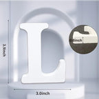 AOCEAN 4 Inch White Wood Letters Unfinished Wood Letter - Image 2
