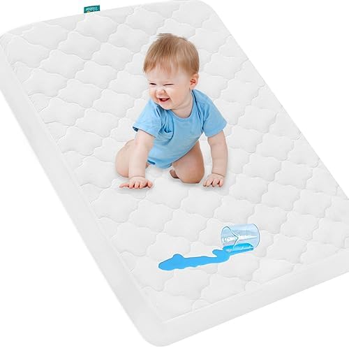 Pack and Play Mattress Protector Pad 38" X 26" Waterproof Sheets Fitted by Bilobanbabybedding
