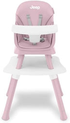 Jeep Milestone 6-in-1 Convertible High Chair by Delta Children, Light Pink - Image 3