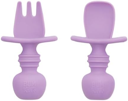 Bumkins Baby Utensils Set, Chewtensils Silicone Spoons by Bumkins