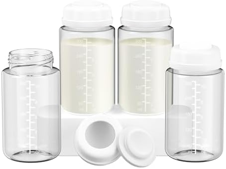 4 Pack 10oz Wide-mouth Breastmilk Storage Bottle by IVARONAL