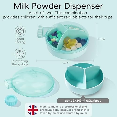6Oz Baby Formula Dispenser Airtight Leak Proof Travel Milk Container 2 Pack - Image 2
