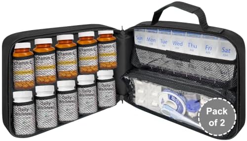Large Pill Bottle Organizer & Medicine Bag by StarPlus2