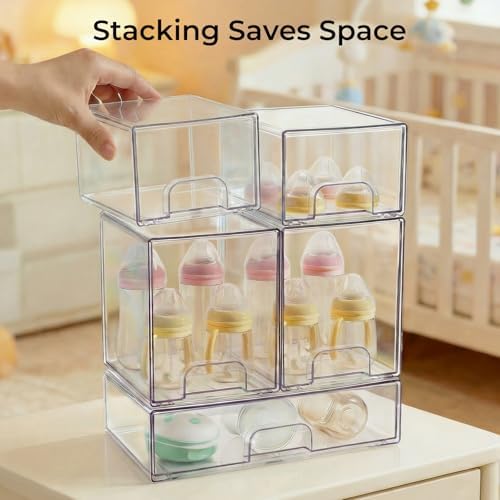UFORU Baby Bottle Organizer, Stackable 4‑Pack Storage Drawers - Image 7