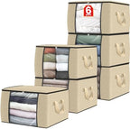 Fab totes 6 Pack Storage Bags for Clothes Blanket Storage Bins by Fabtotes