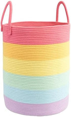 Woven Cotton Rope Laundry Basket by JUNBOLE