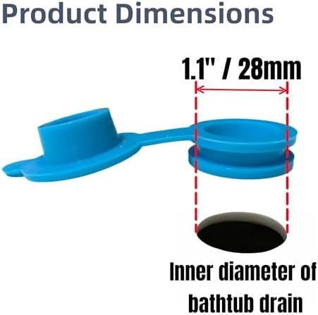 Silicone Baby Bathtub Drain Stopper, Replacement Plug, 4 Sizes - Image 3
