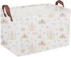Rectangular Pink girl princess basket, Collapsible waterproof storage basket by Sanjiaofen