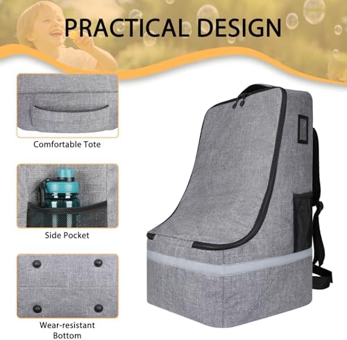LARIPOP Car Seat Travel Bag for Airplane, Universal Gate Check Car Seat Bag - Image 5