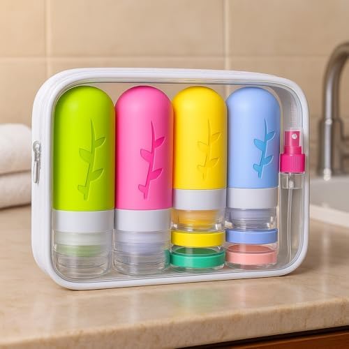 Tocelffe TSA Approved Travel Bottles Set – 18 Piece Leak-Proof Silicone - Image 5