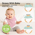 8pk Organic Baby Bandana Bibs for Drooling Teething - Image 4