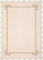 GarveeHome Scalloped Bow Rug 5x7 Washable Beige Rug - Image 5
