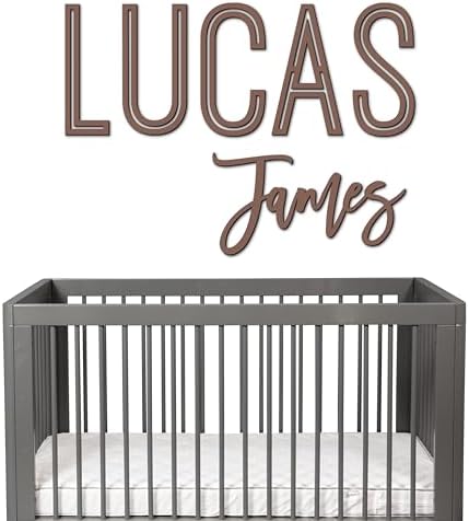First and Middle Name Signs for Nursery Wooden Name Signs for Kids Room by WOODLAND