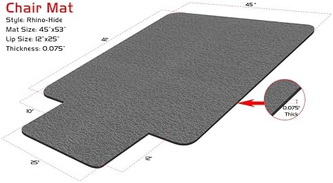 Rhino Mats, Rhino Hide Chair Mat, Office Computer Chair Mat - Image 4