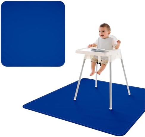 BapronBaby Minimalist Royal Blue Waterproof Splash Mat Catch All Floor Cover by BapronBaby