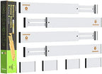 ANTOWIN Bamboo Drawer Dividers Organizers, Expandable Drawer Separators Splitter by ANTOWIN