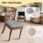 Chair Cushions for Dining Chairs Set of 4, Light Grey - Image 4