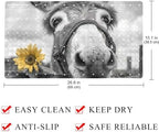 Shower Mat Non Slip 26.8 x 15.1 Inches, Donkey Animal Bathtub Mat Shower Stall - Image 4