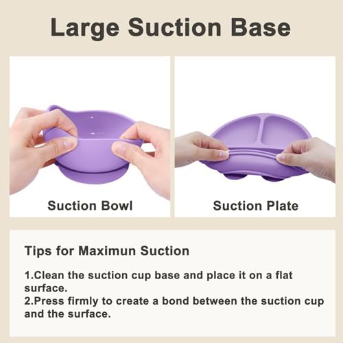 Silicone Baby Feeding Set | Baby Led Weaning Supplies Includes Suction Bowls - Image 5